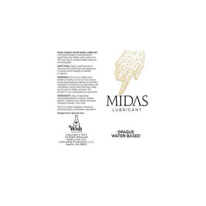 Midas Opaque Water Based Lubricant - 59 ml - Water Based Cum Lube - 59 ml Little Genie