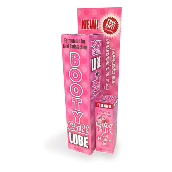 Booty Call Lube Duo - 188 ml Anal Lubricant with 10 ml Numbing Gel Little Genie