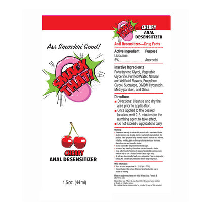Smack That! Anal Desensitiser - Cherry - Cherry Flavoured Anal Desensitiser - 44 ml Tube Little Genie