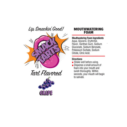Smack Tarts Mouthwatering Foam - Grape - Sour Grape Flavoured - 80 ml Bottle Little Genie
