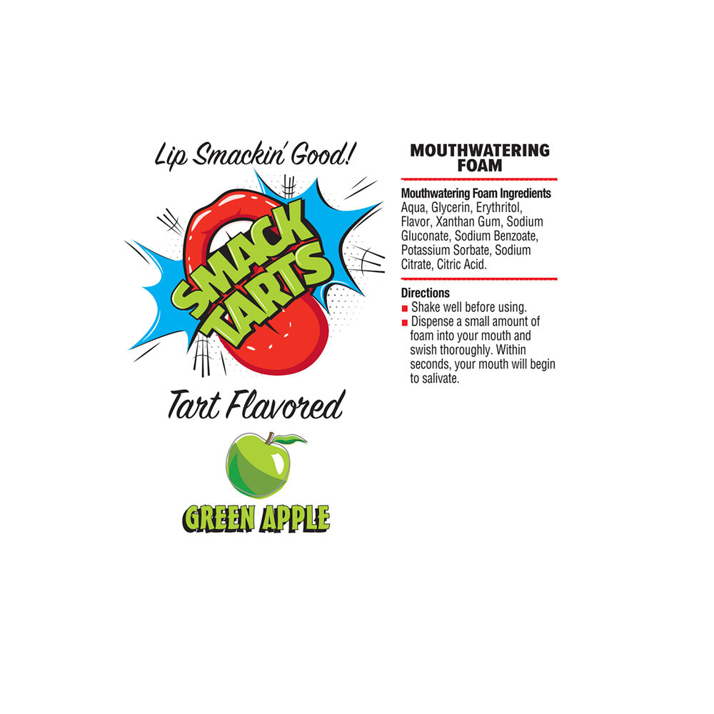 Smack Tarts Mouthwatering Foam - Green Apple - Sour Green Apple Flavoured - 80 ml Bottle Little Genie