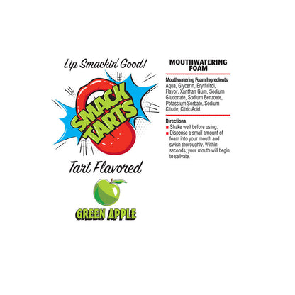 Smack Tarts Mouthwatering Foam - Green Apple - Sour Green Apple Flavoured - 80 ml Bottle Little Genie