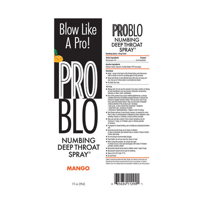 ProBlo Deep Throat Spray - Mango - Mango Flavoured Deep Throat Spray - 30 ml Little Genie