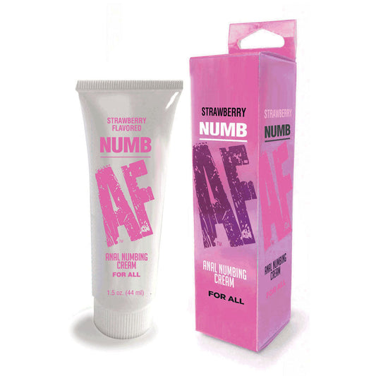 Numb AF - Strawberry - Strawberry Flavoured Anal Numbing Cream - 44 ml Tube Little Genie