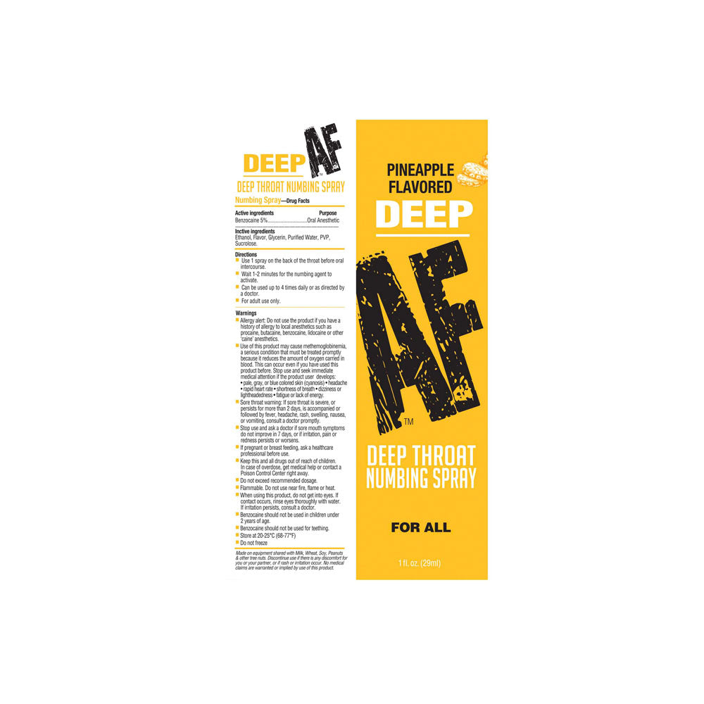 Deep AF - Pineapple - Pineapple Flavoured Deep Throat Spray - 29 ml Little Genie