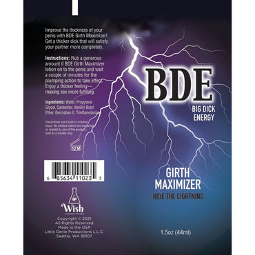 Big Dick Energy Girth Maximiser - Male Enlarger Cream - 44 ml Tube Little Genie