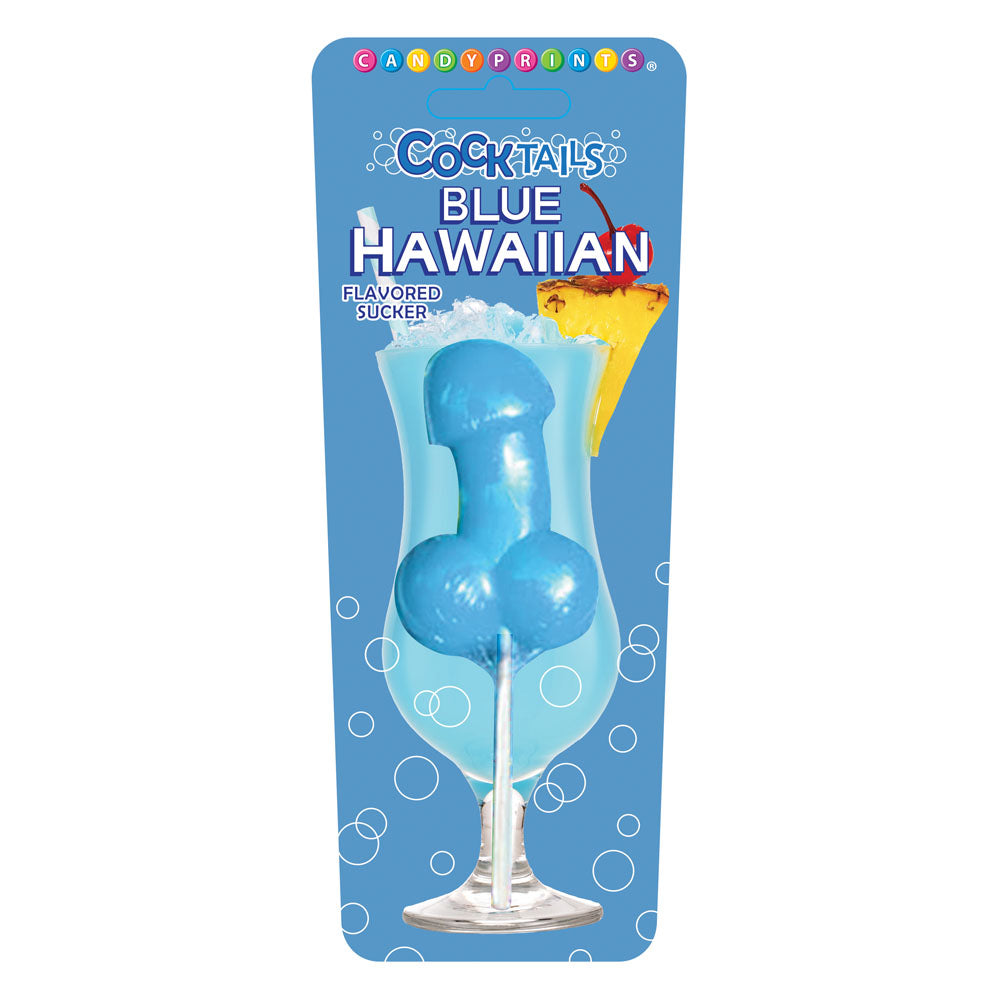 Cocktail Suckers - Blue Hawaiian - Blue Hawaiian Flavoured Dicky Lollypop Little Genie