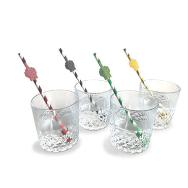Happy Fucking Birthday Tall Party Straws - Party Straws - 8 Pack Little Genie
