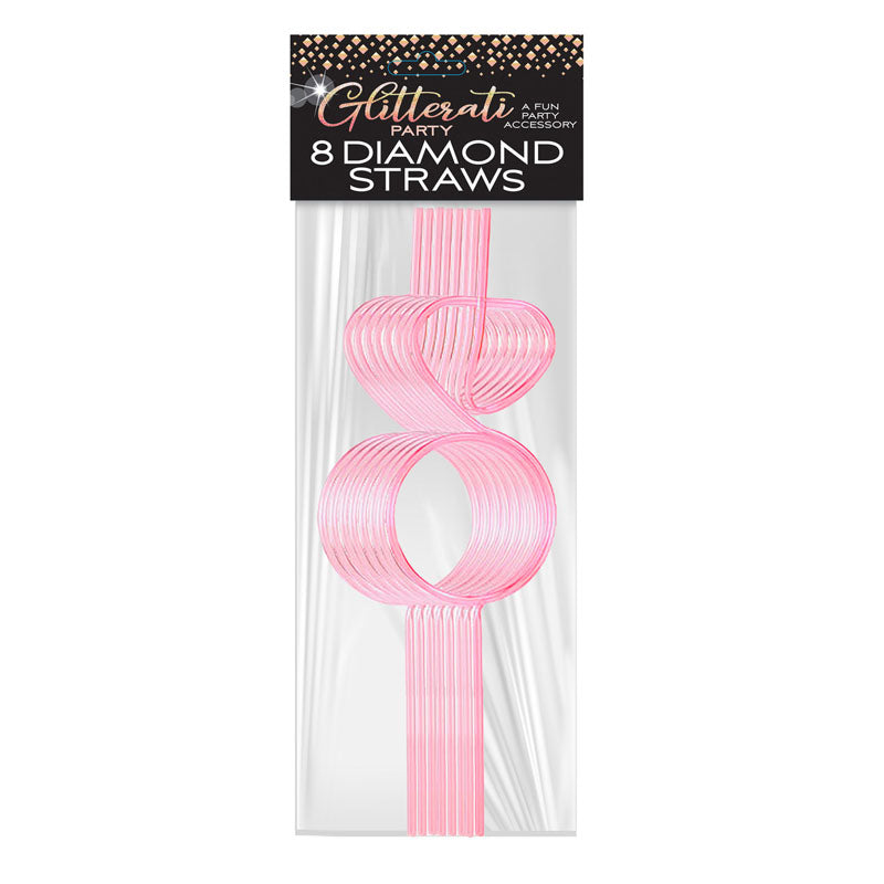 Glitterati - Diamond Ring Straws Set - Hens Party Novelty - Set of 8 Little Genie