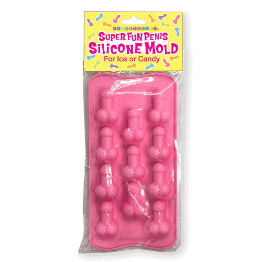 Super Fun Penis Silicone Ice Mould - Novelty Ice Tray Pink - Club X