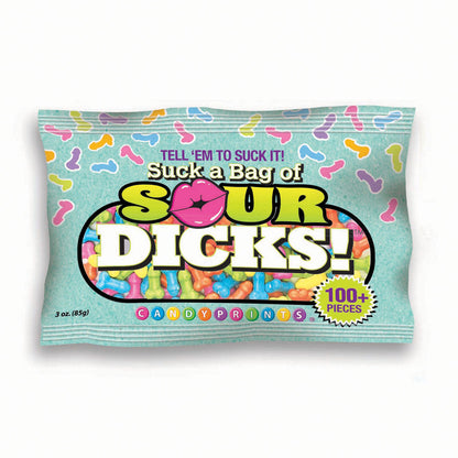 Suck A Bag Of Sour Dicks! - Novelty Pecker Lollies - 84 grams Little Genie