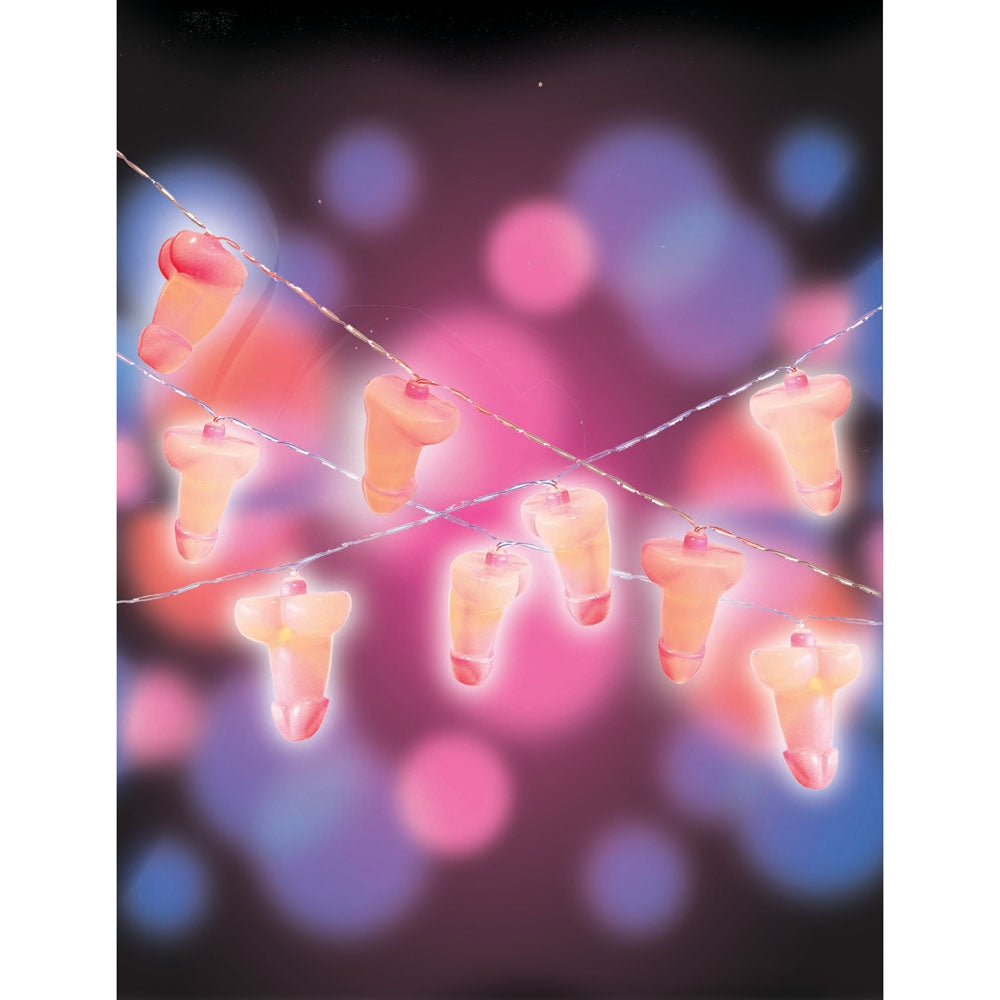 Glitterati - Penis Party String Lights - Light Up Party Decoration - 4.2 metre Length Little Genie