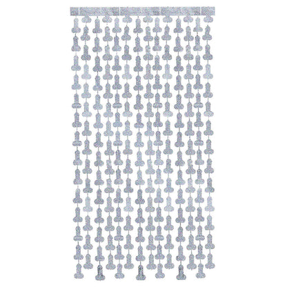 Glitterati - Penis Party Disco Metallic Curtains - Party Doorway Decoration - Set of 2 Little Genie