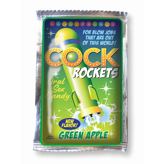 Cock Rockets - Green Apple - Green Apple Flavoured Oral Sex Candy - 15 grams Default Title - Club X
