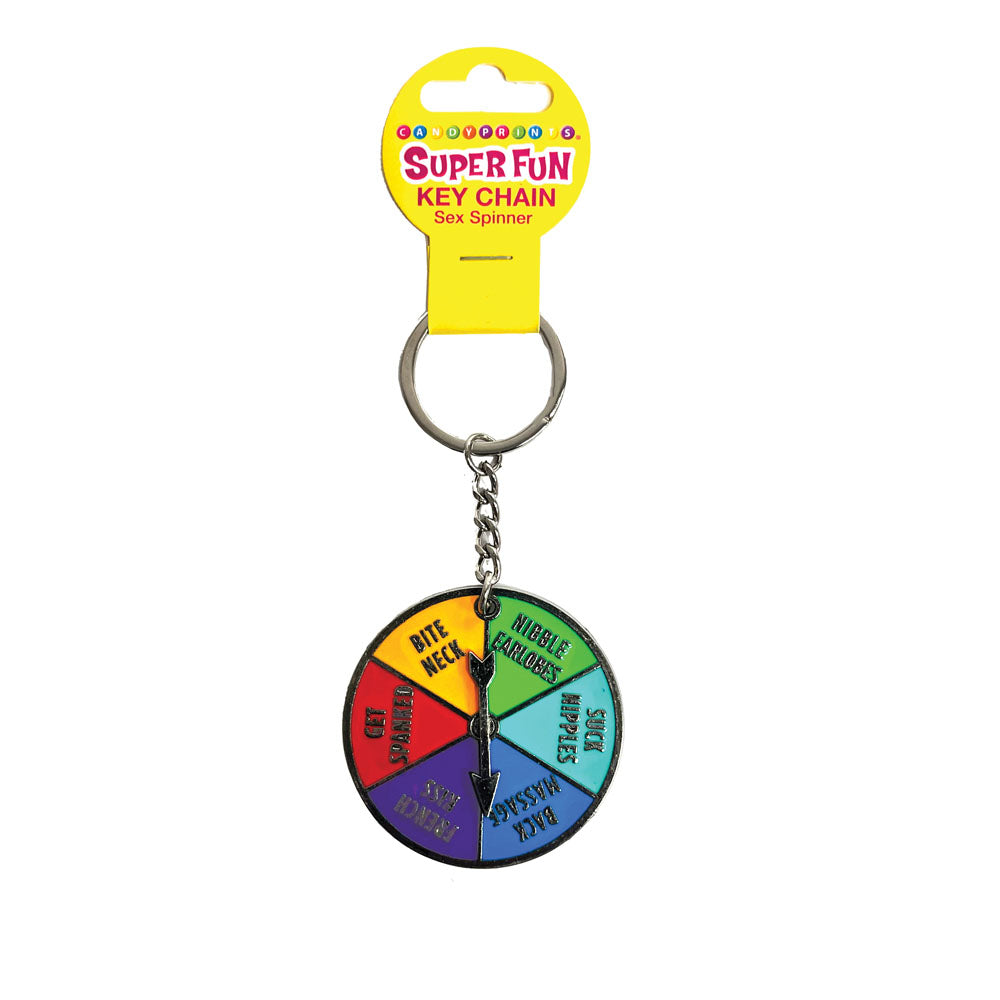 Super Fun Key Chain - Sex Spinner - Naughty Spinner Novelty Keychain Little Genie