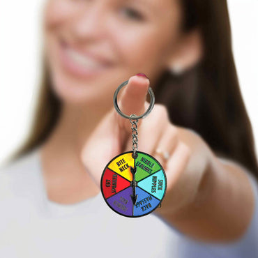 Super Fun Key Chain - Sex Spinner - Naughty Spinner Novelty Keychain Little Genie