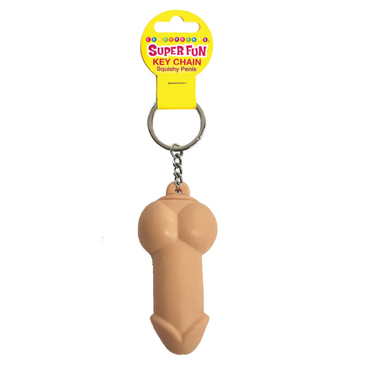 Super Fun Key Chain - Squishy Penis - Novelty Keychain Flesh - Club X