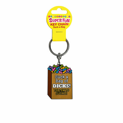 Super Fun Key Chain - Suck A Bag - Novelty Keychain Little Genie