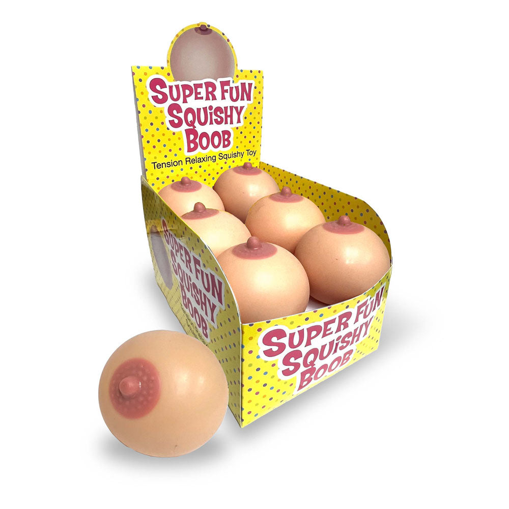 Super Fun Squishy Boobs - Counter Display - Boobie Stress Balls - Counter Display of 12 Little Genie