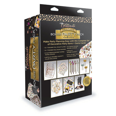 Glitterati Complete Boobie Party Pack - Party Set for 8 People Little Genie