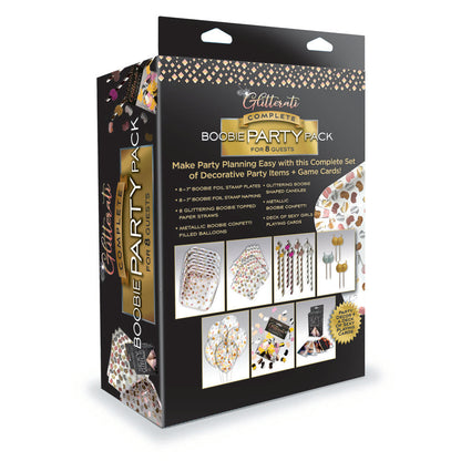 Glitterati Complete Boobie Party Pack - Party Set for 8 People Little Genie