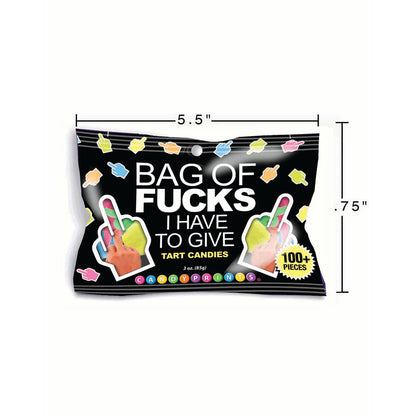 Bag Of Fucks I Have To Give - Fruit Flavoured Lollies - 85 gram Bag Little Genie