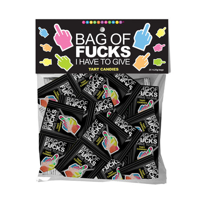 Bag Of Fucks I Have To Give - Bag of 25 - Fruit Flavoured Lollies - Bag of 25 Mini Packs Little Genie