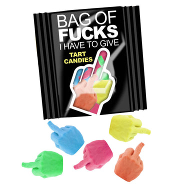 Bag Of Fucks I Have To Give - Bag of 25 - Fruit Flavoured Lollies - Bag of 25 Mini Packs Little Genie