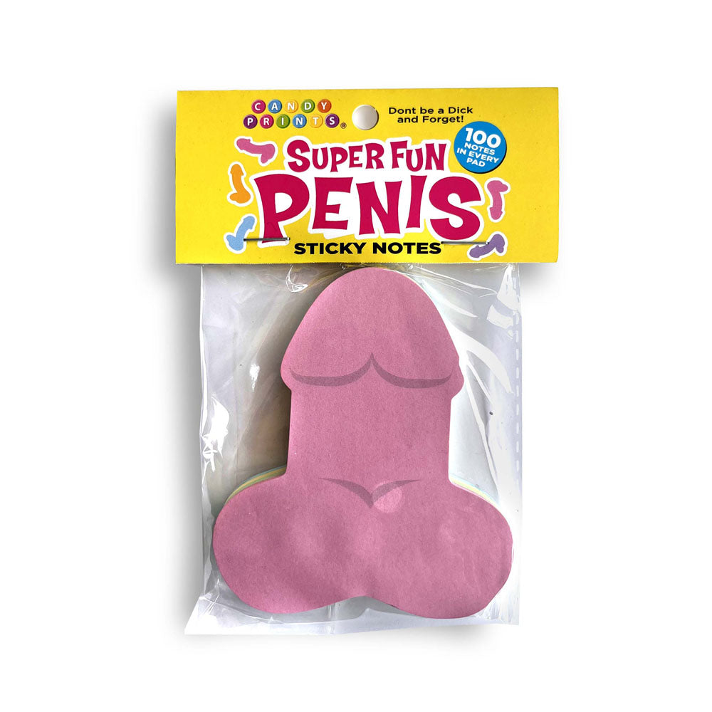 Super Fun Penis Sticky Notes - Multi Coloured Novelty Sticky Notes - 100 Pack Coloured - Club X