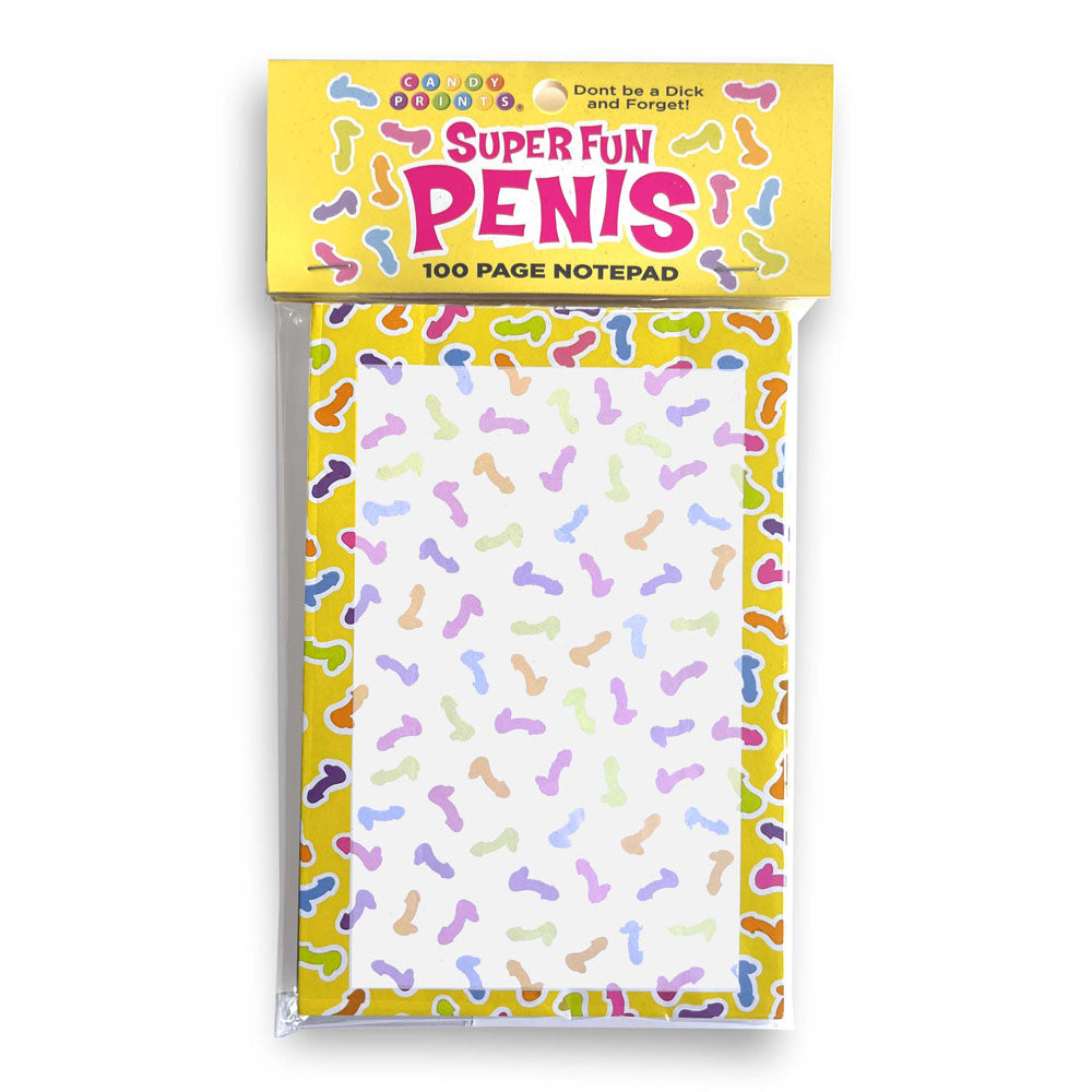 Super Fun Penis Notepad - Novelty Notepad - 100 Pages Little Genie