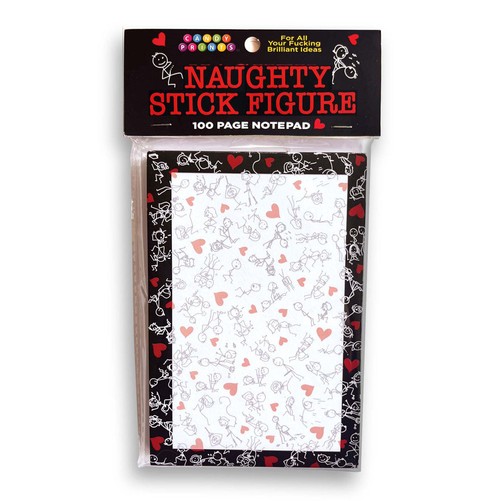 Naughty Stick Figure Notepad - Novelty Notepad - 100 Pages Little Genie