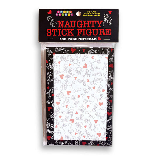 Naughty Stick Figure Notepad - Novelty Notepad - 100 Pages Little Genie