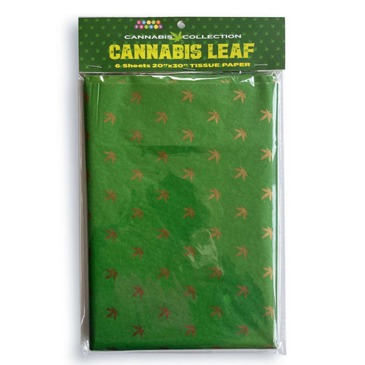 Cannabis Leaf Tissue Paper Sheets - Novelty Decoration Sheets - 6 Pack Little Genie
