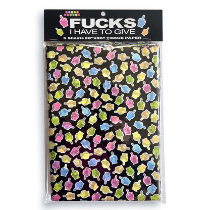 Fucks I Have To Give Tissue Paper Sheets - Novelty Decoration Sheets - 6 Pack Little Genie