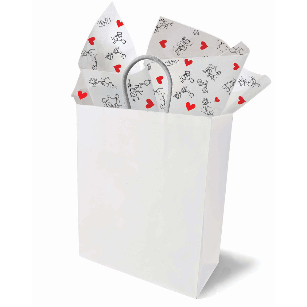 Naughty Stick Figure Tissue Paper Sheets - Novelty Decoration Sheets - 6 Pack Little Genie