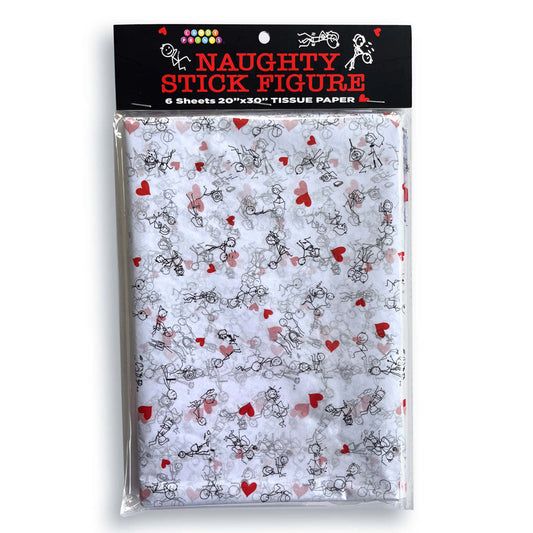 Naughty Stick Figure Tissue Paper Sheets - Novelty Decoration Sheets - 6 Pack Little Genie