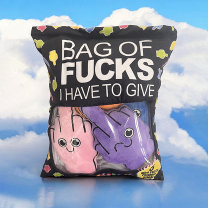 Bag Of Fucks I Have To Give - Mini Fuzzy FU Plushy Pillows - Set of 5