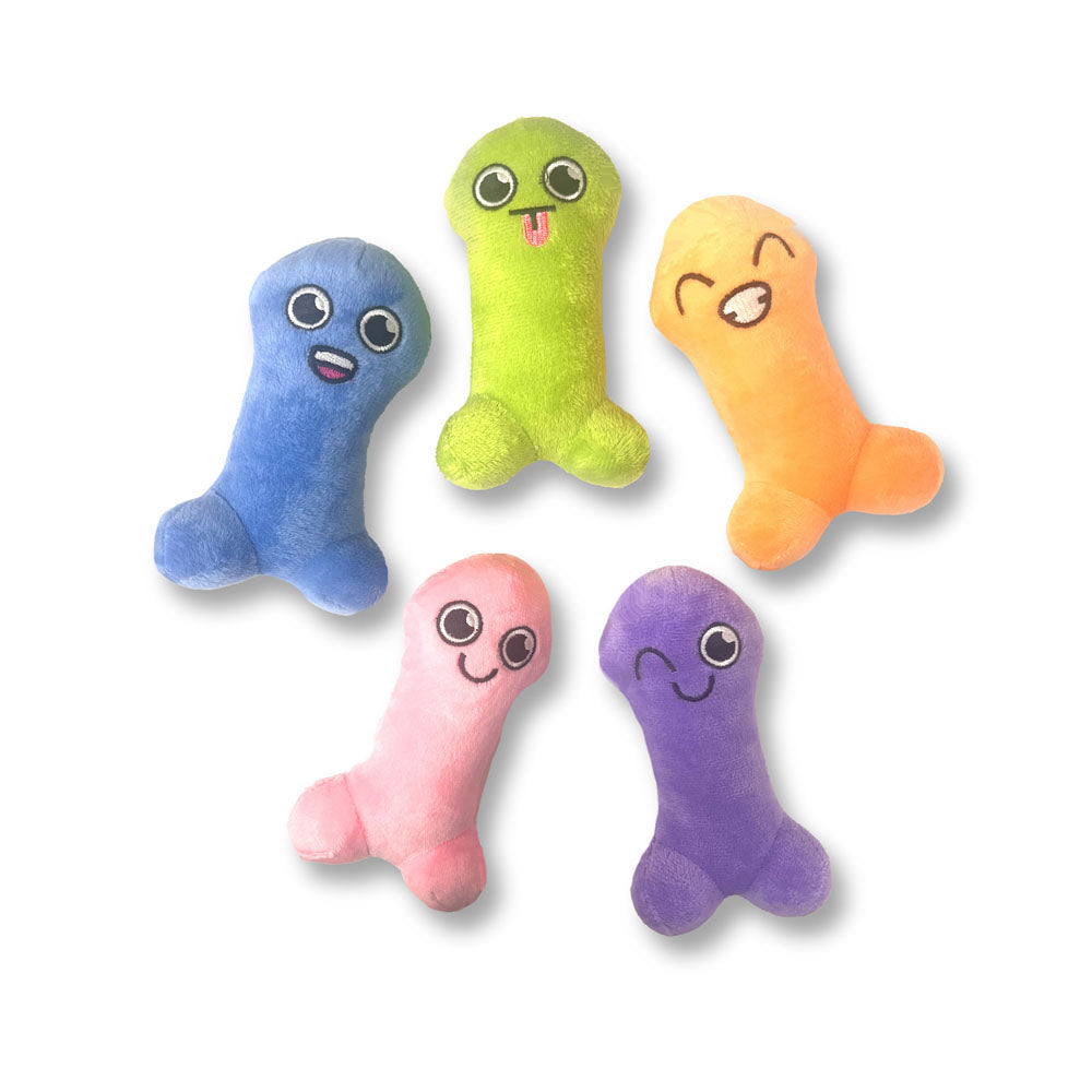 Suck A Bag Of Dicks Plushy Pillows - Mini Fuzzy Dicky Plushy Pillows - Set of 5 Little Genie