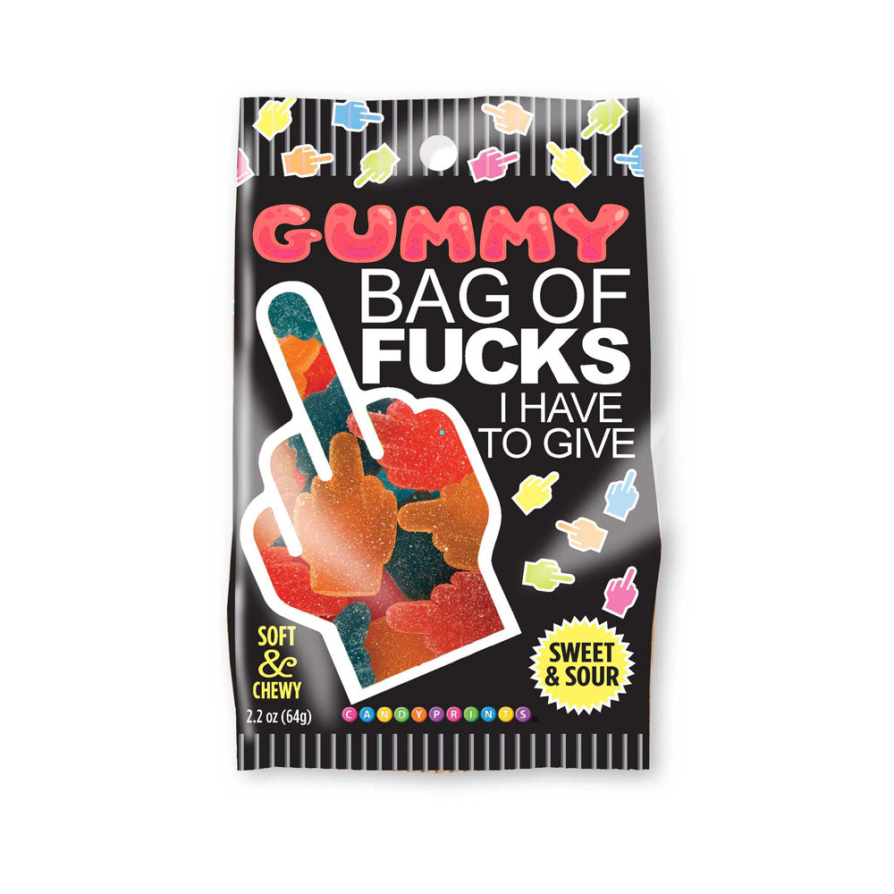 Gummy Bag Of Fucks I Have To Give - Soft & Chewy Sour Gummy Lollies - 64 gram Bag Little Genie