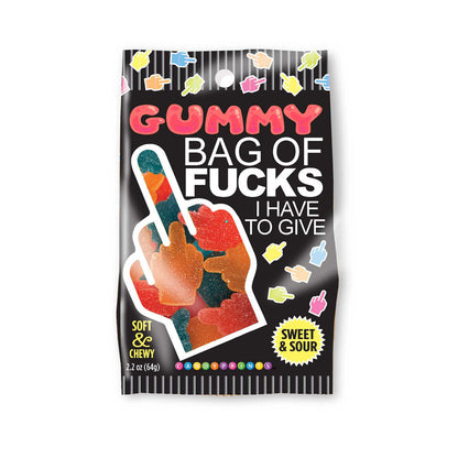Gummy Bag Of Fucks I Have To Give - Soft & Chewy Sour Gummy Lollies - 64 gram Bag Little Genie