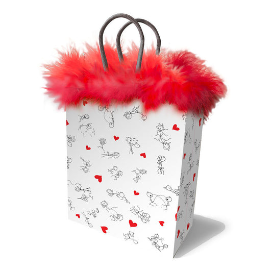Naughty Stick Figures Gift Bag - Novelty Gift Bag White - Club X