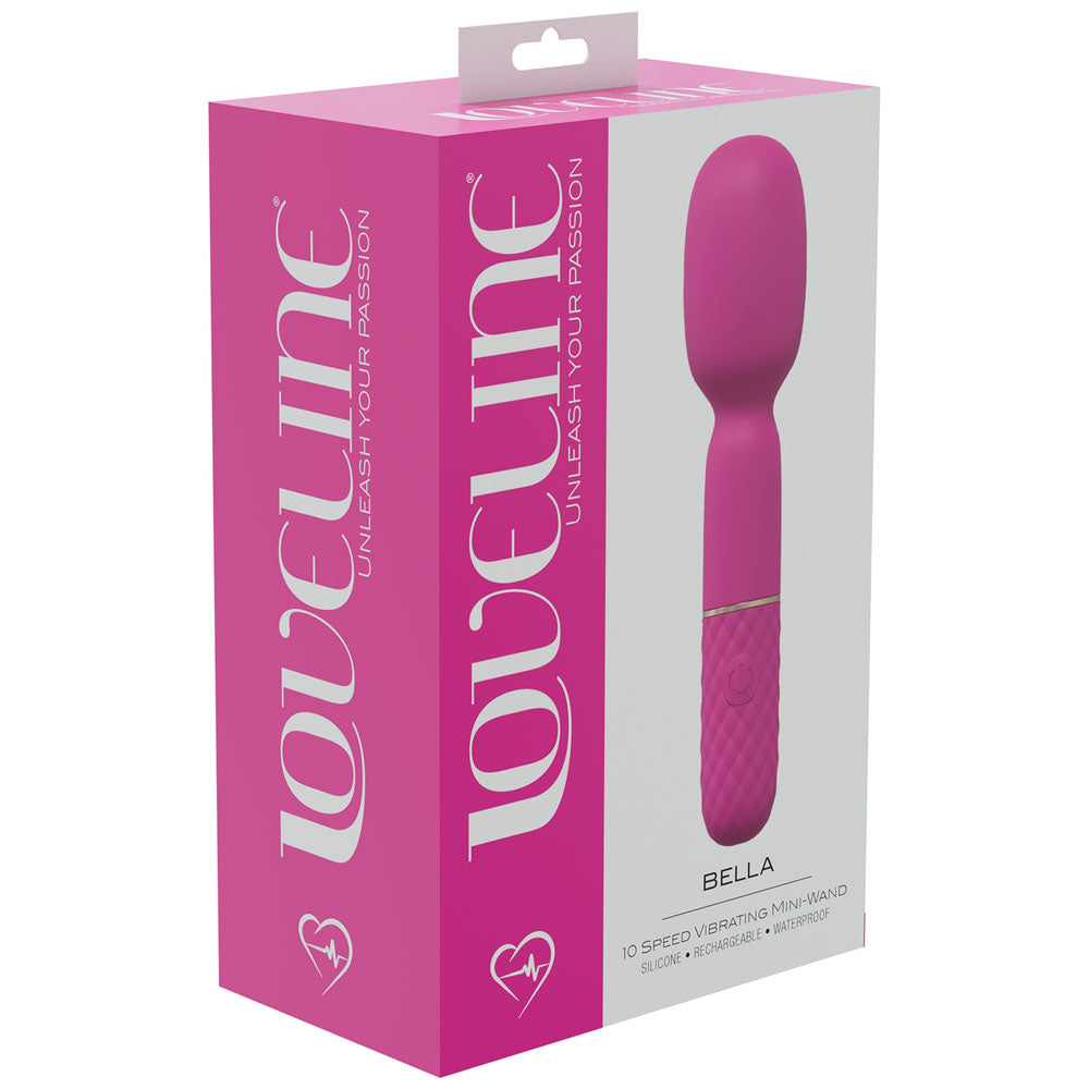LOVELINE Bella - Pink - Pink 14 cm USB Rechargeable Massage Wand Shots Toys