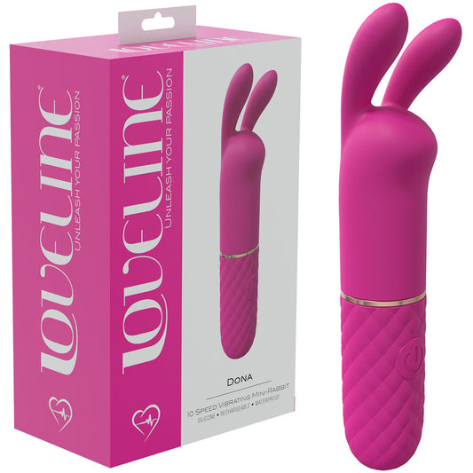 LOVELINE Dona - Pink - Pink 11 cm USB Rechargeable Mini Vibrator Pink - Club X