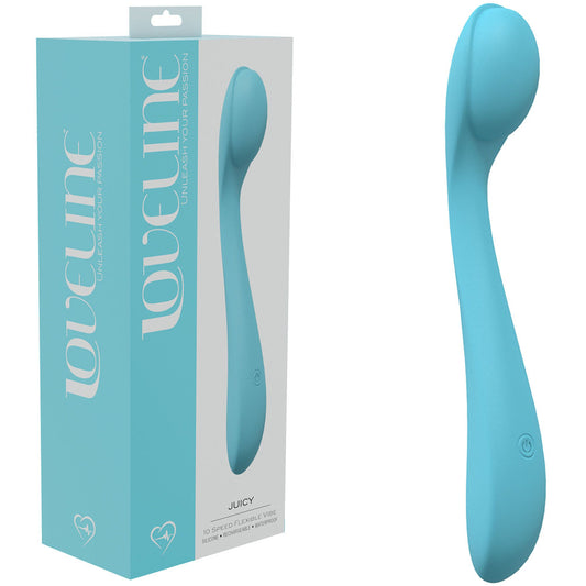 LOVELINE Juicy - Blue - Blue 21.5 cm USB Rechargeable Vibrator Blue - Club X