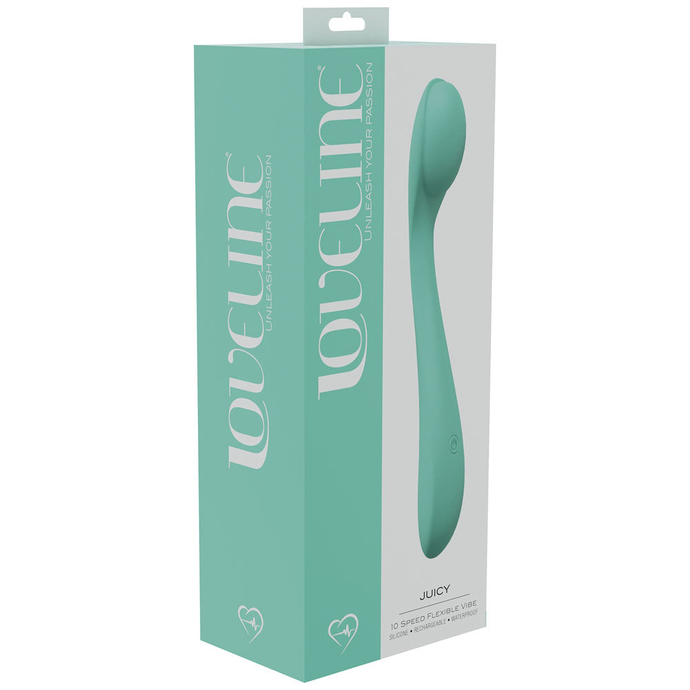 LOVELINE Juicy - Green - GReen 21.5 cm USB Rechargeable Vibrator Shots Toys