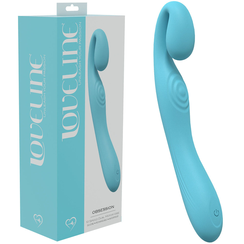 LOVELINE Obsession - Blue - Blue 18.4 cm USB Rechargeable Vibrator Shots Toys