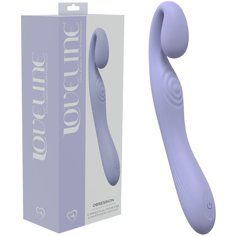 LOVELINE Obsession - Lavender - Lavender 18.4 cm USB Rechargeable Vibrator Purple - Club X