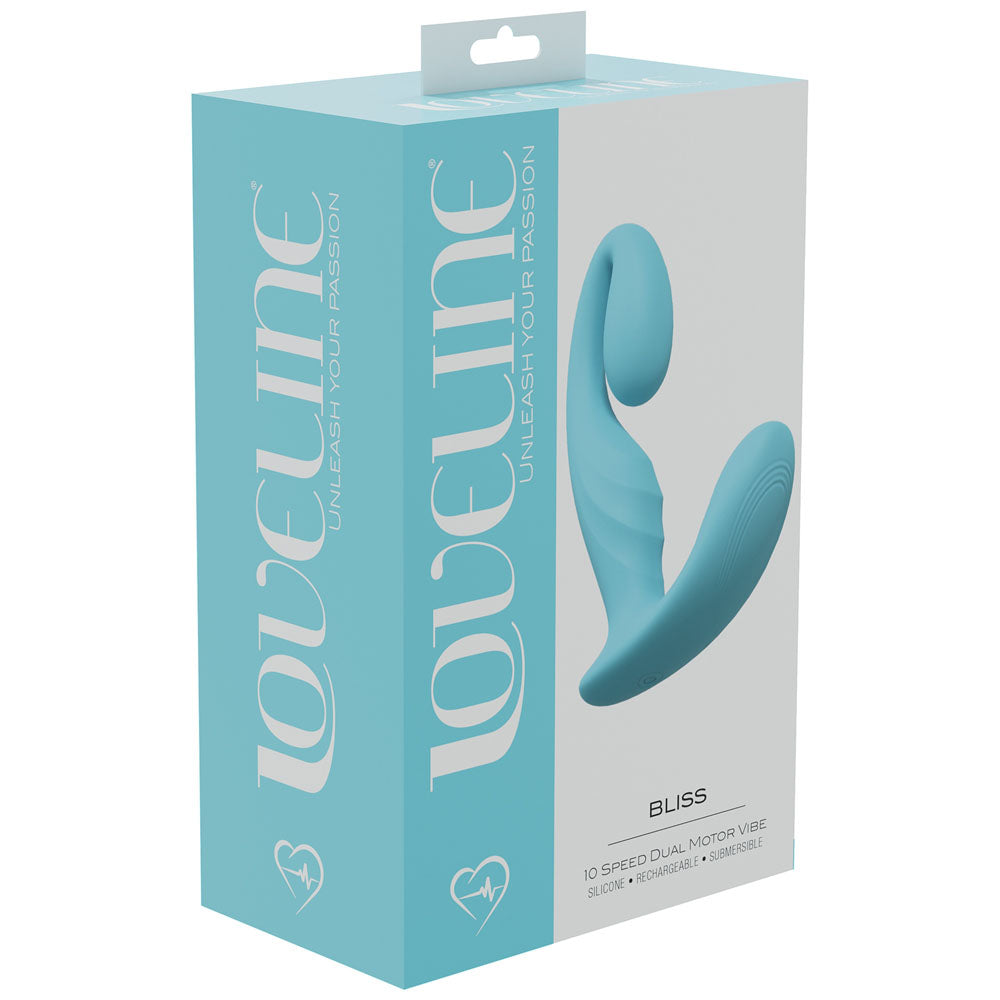 LOVELINE Bliss - Blue - Blue 11.5 cm USB Rechargeable Vibrator Shots Toys
