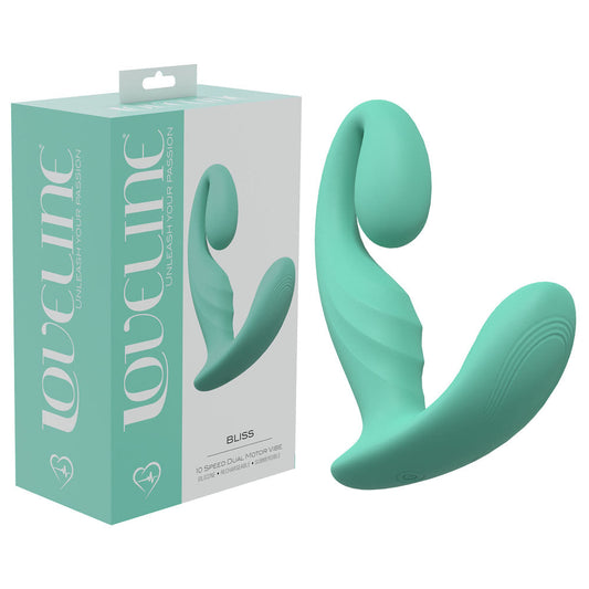 LOVELINE Bliss - Green - Green 11.5 cm USB Rechargeable Vibrator Shots Toys