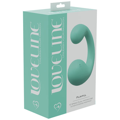LOVELINE Playful - Green - Green 8.5 cm Dual Vibrator Shots Toys